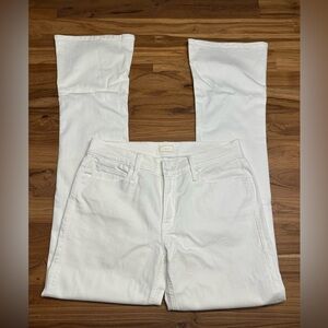 Mother the runaway flare jeans white size 31